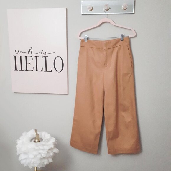 NWT Club Monaco sand wide leg flare cotton pants, 4 - Picture 8 of 8